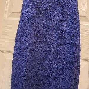Royal Blue, B. Darlin sequined and lace with caged back formal dress size 9/10.